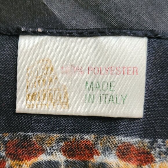 Beautiful Scarf Abstract Pattern 100% Polyester Made in Italy Tag - Picture 2 of 5